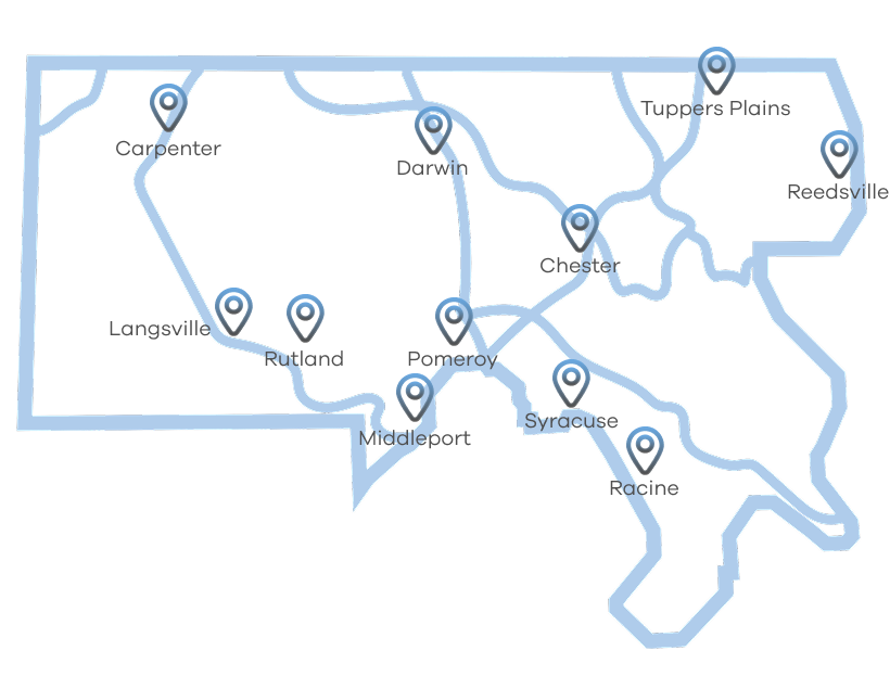 Meigs County service area map